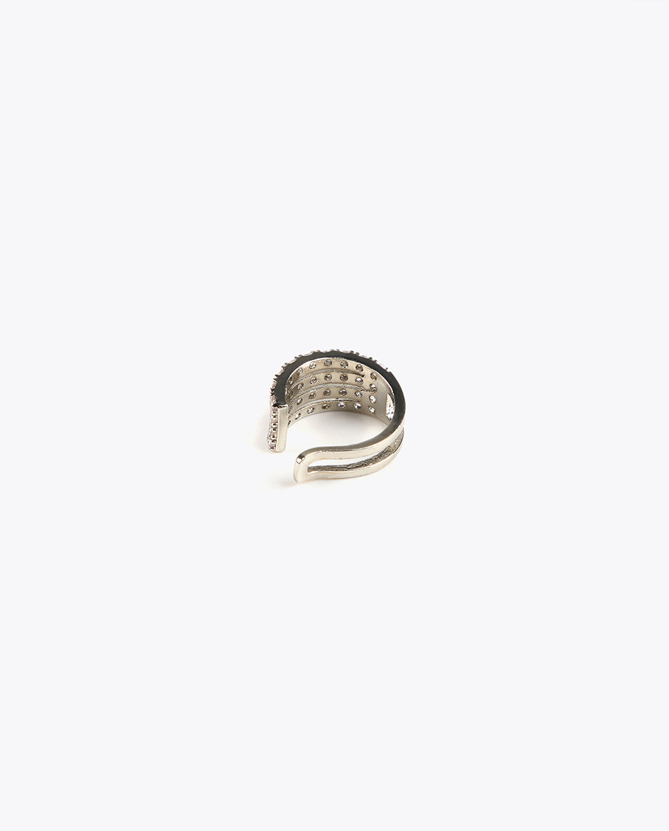 Rhinestone piercing earrings