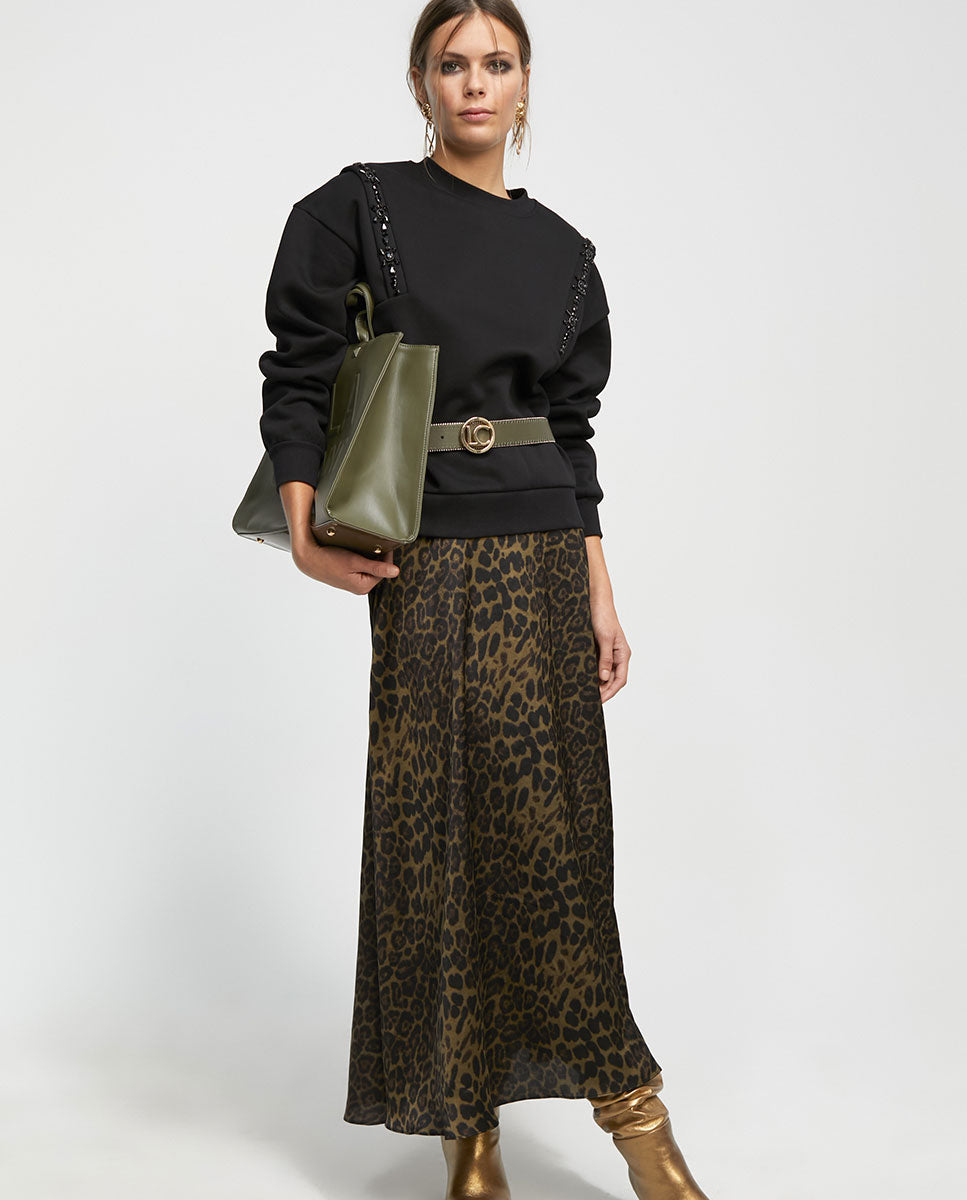Animal print skirt