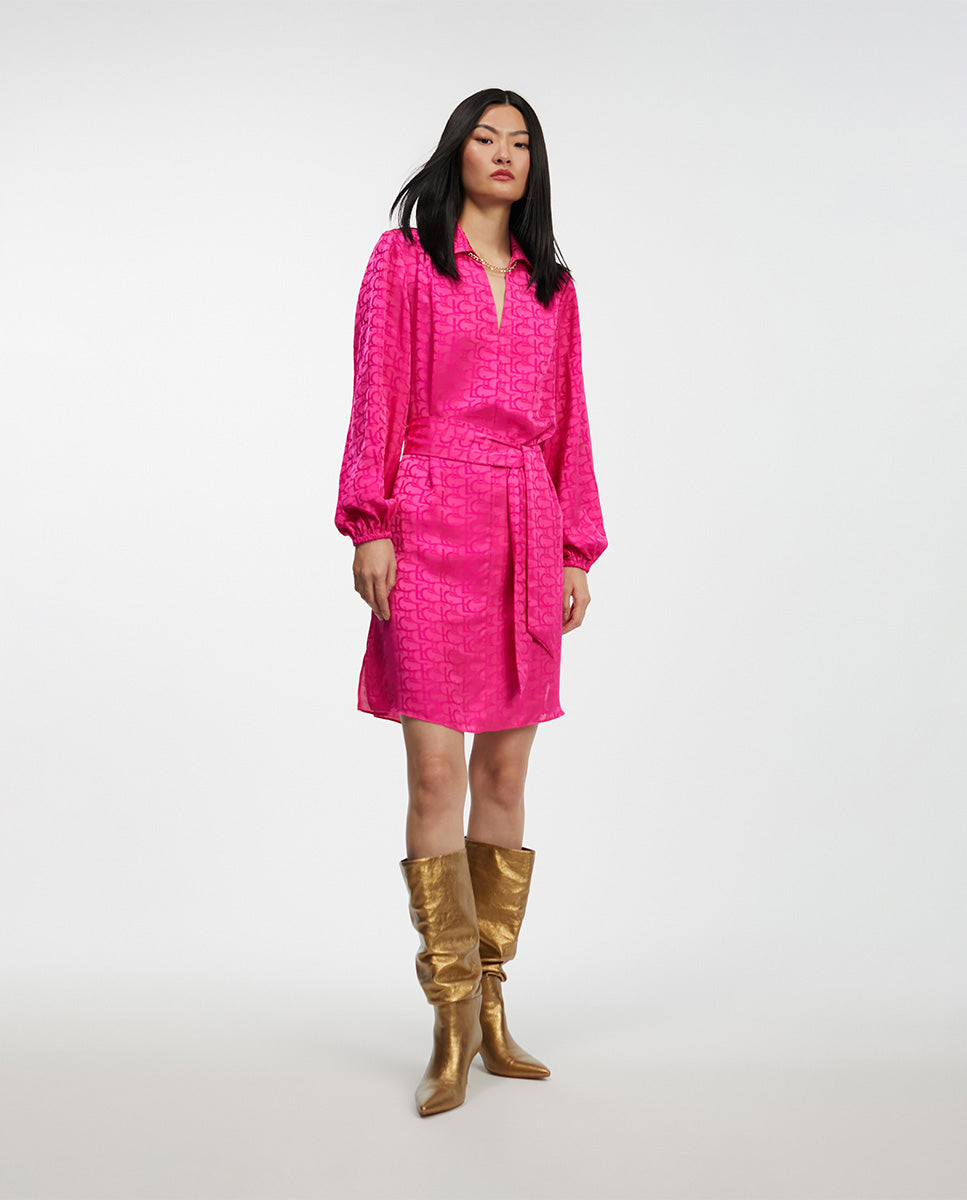 Logo print dress