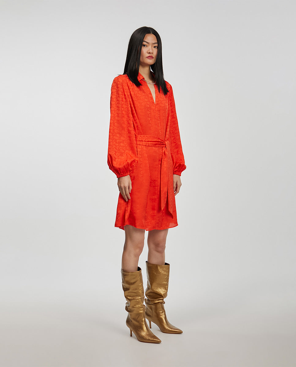 Logo print dress