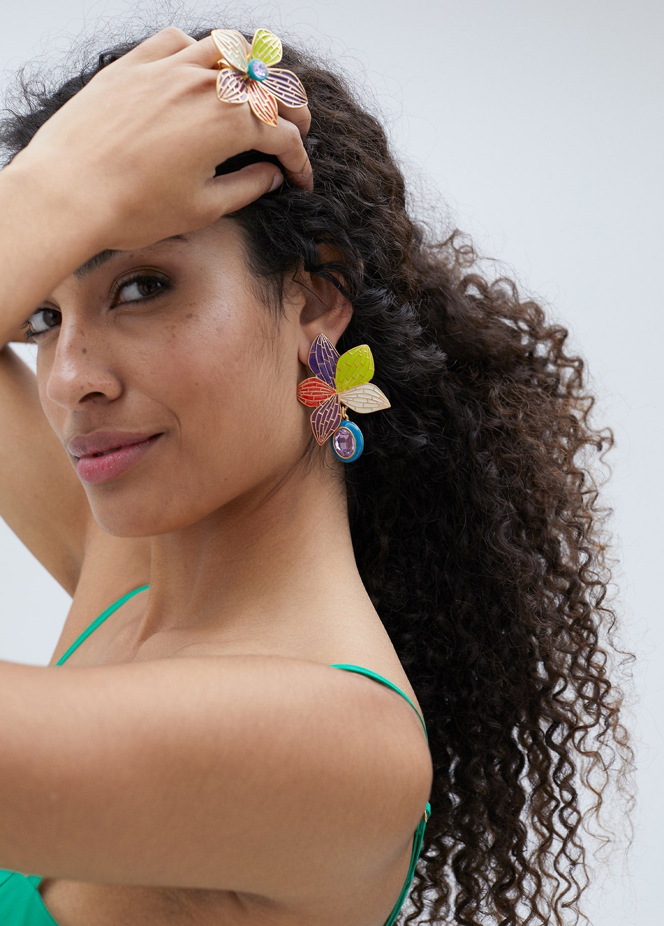 Orchid earrings