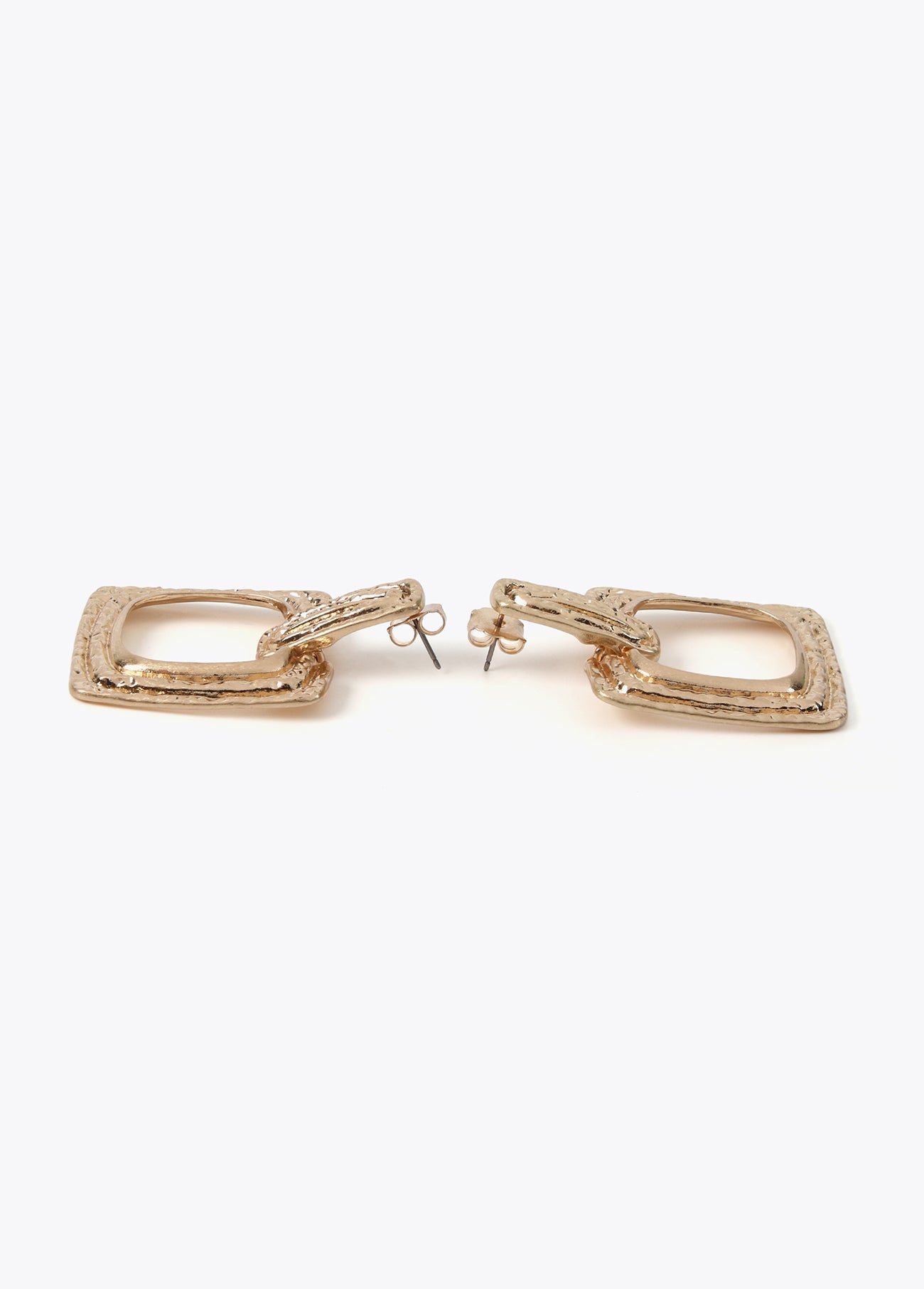 Gold-toned two-piece earrings