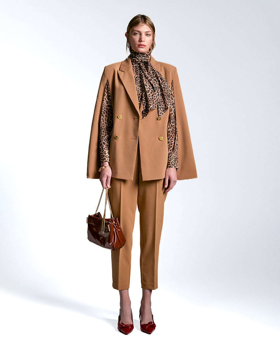 Cape-style blazer