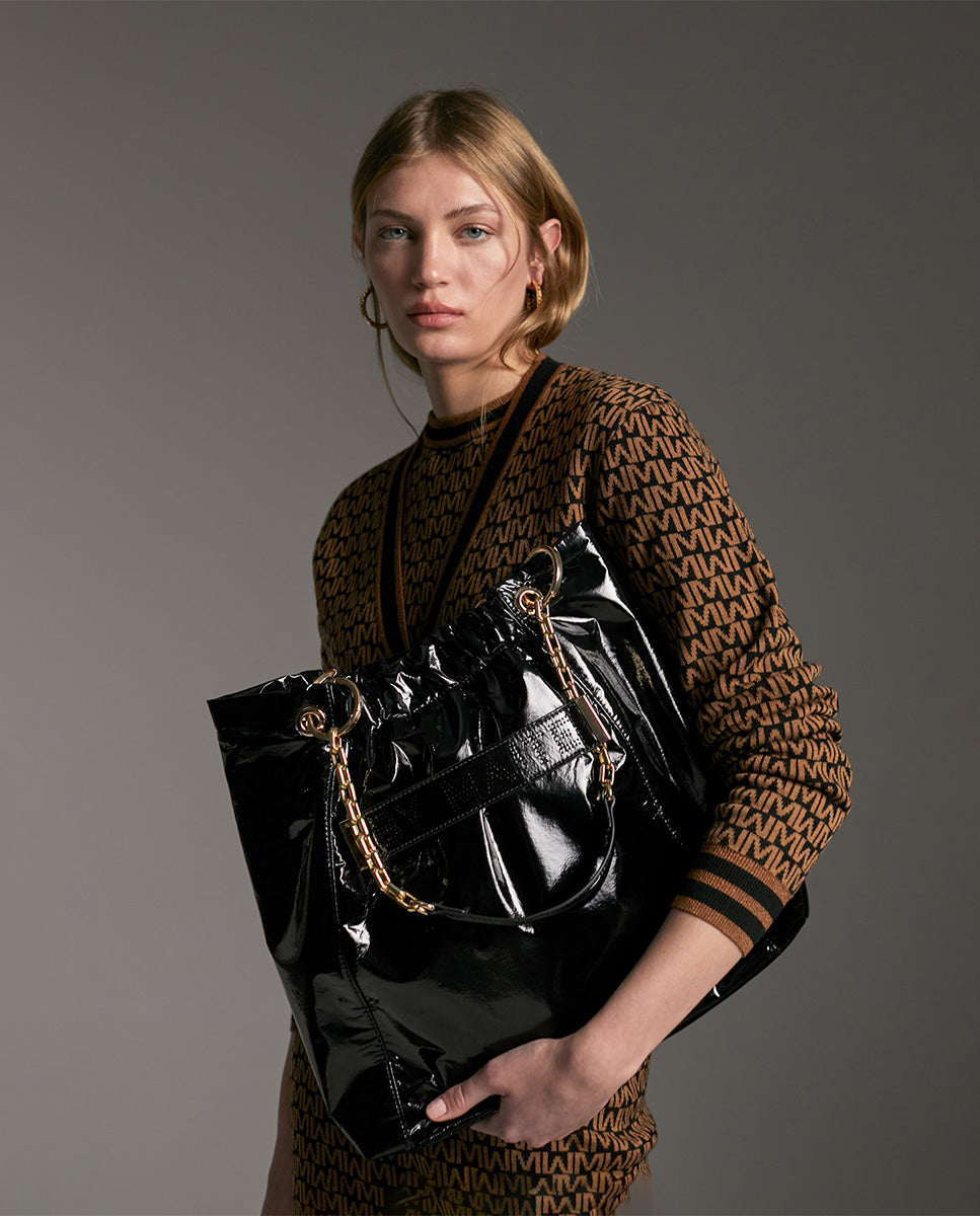 Shiny tote bag