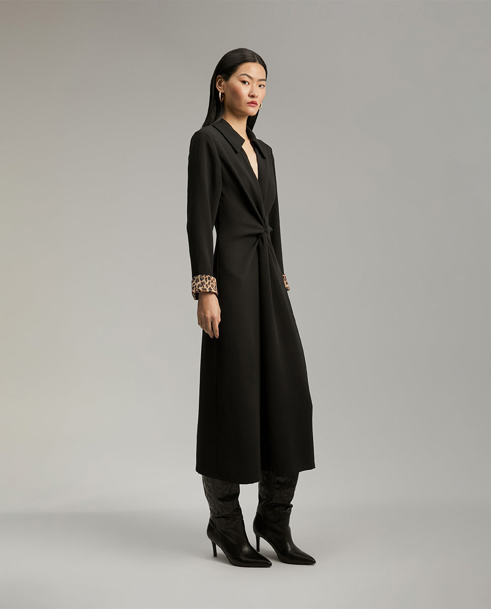 Knotted midi dress