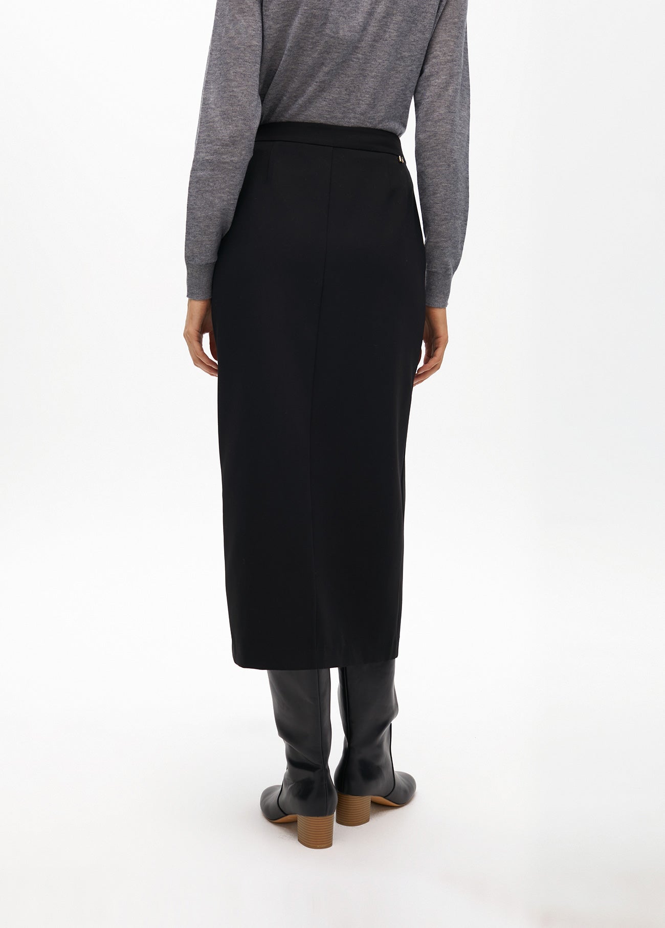 Midi skirt pleats