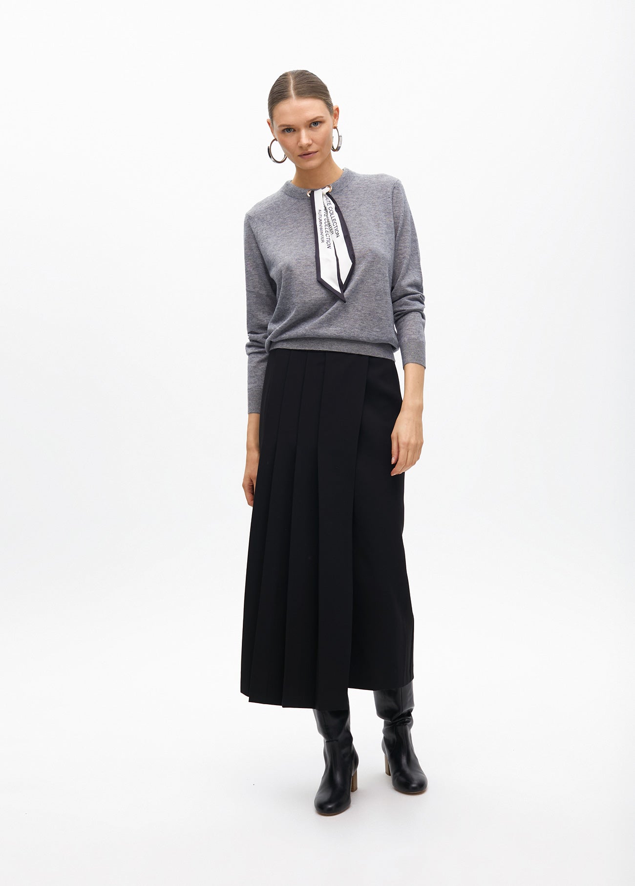 Sweater with Neck Scarf