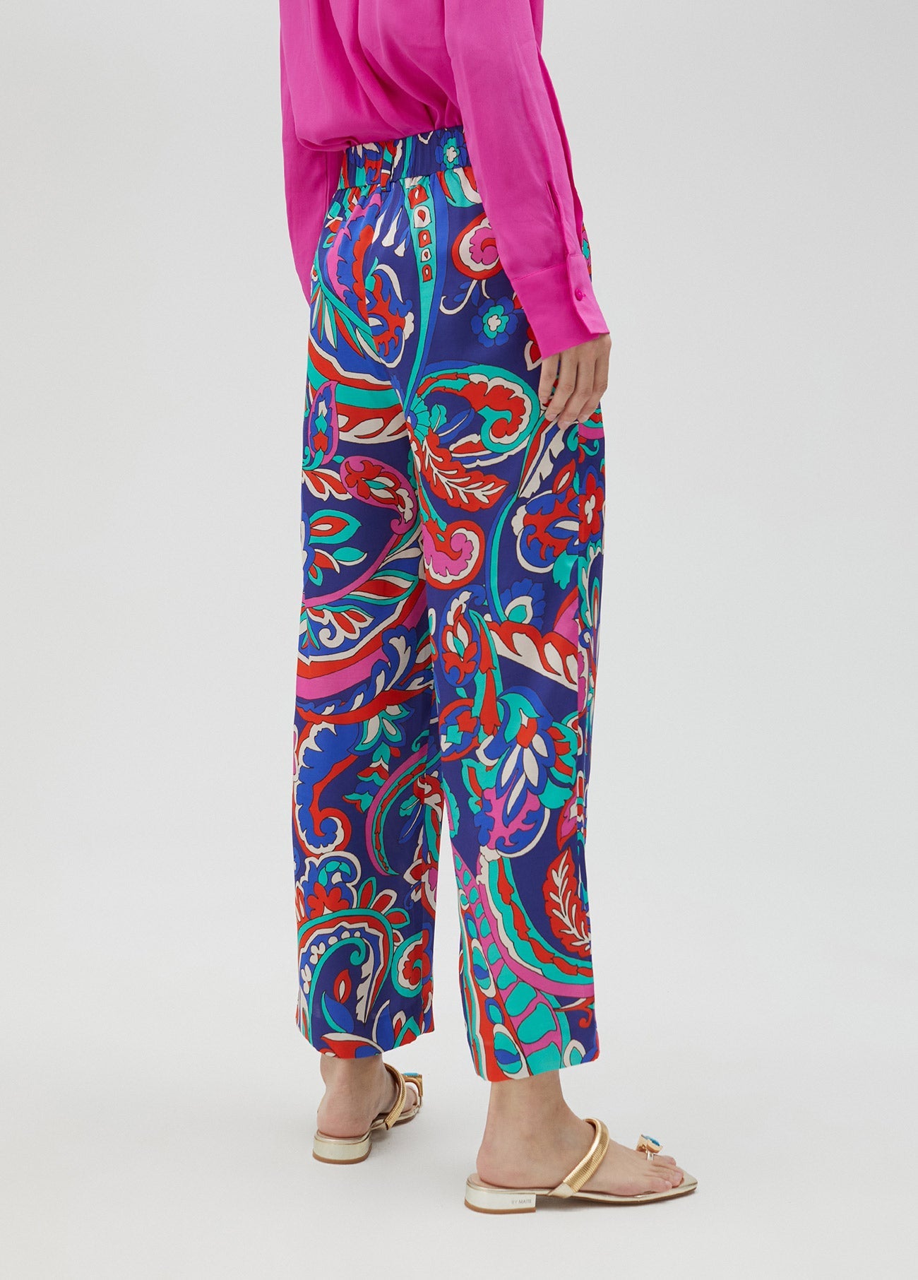 Paisley print trousers