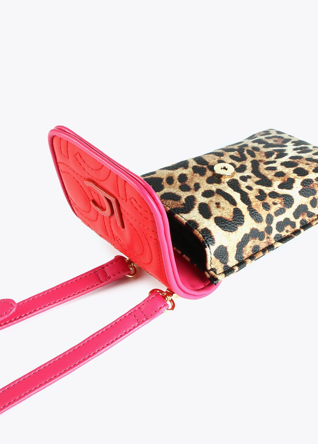 12402001-Mini animal print mobile phone bag-Red