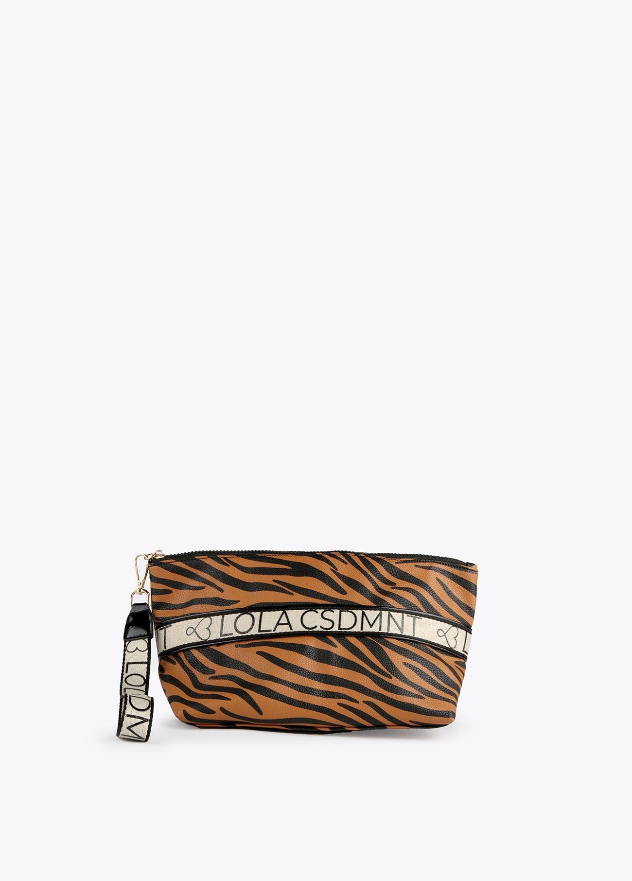 12404004-Animal print toiletry bag-Brown