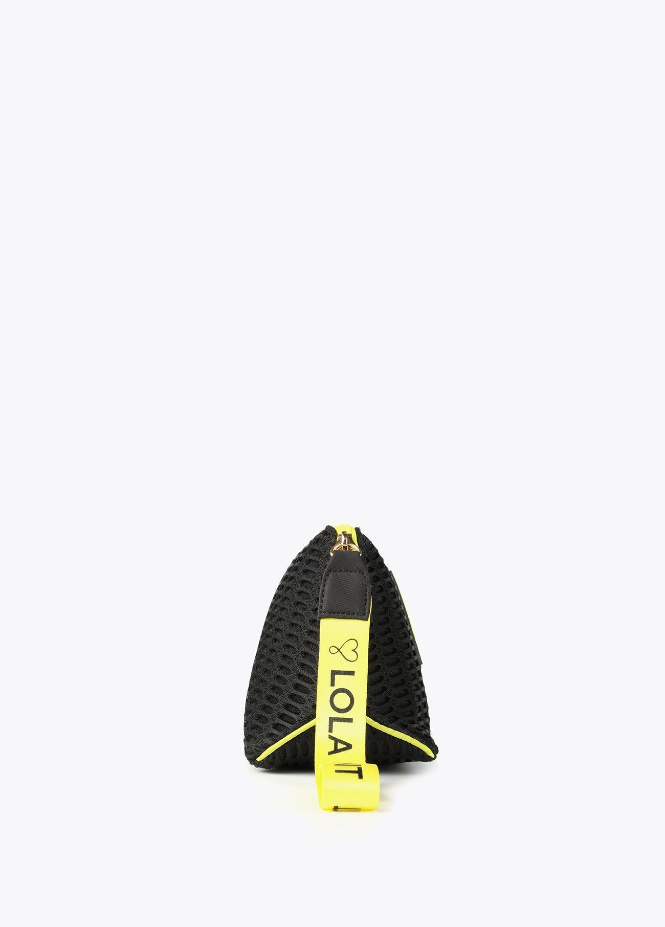 12404005-Neon logo mesh toiletry bag-Black