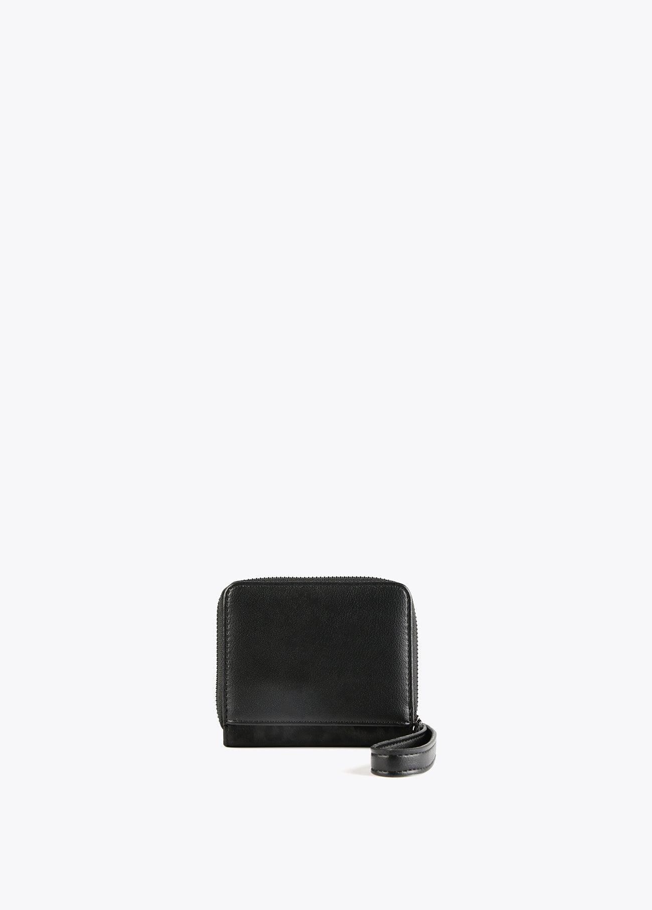 12405014-Animal print neoprene purse-Black