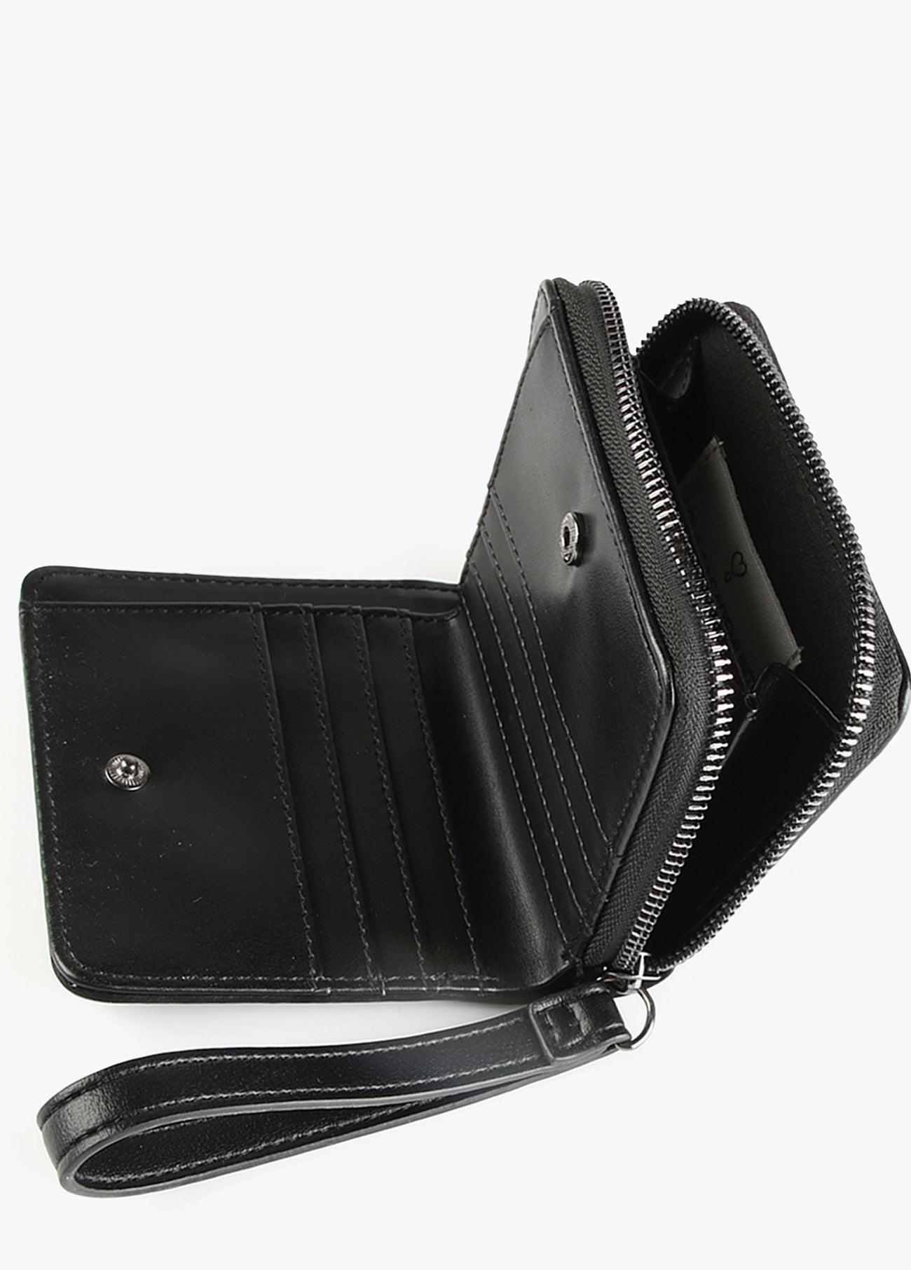 12405014-Animal print neoprene purse-Black