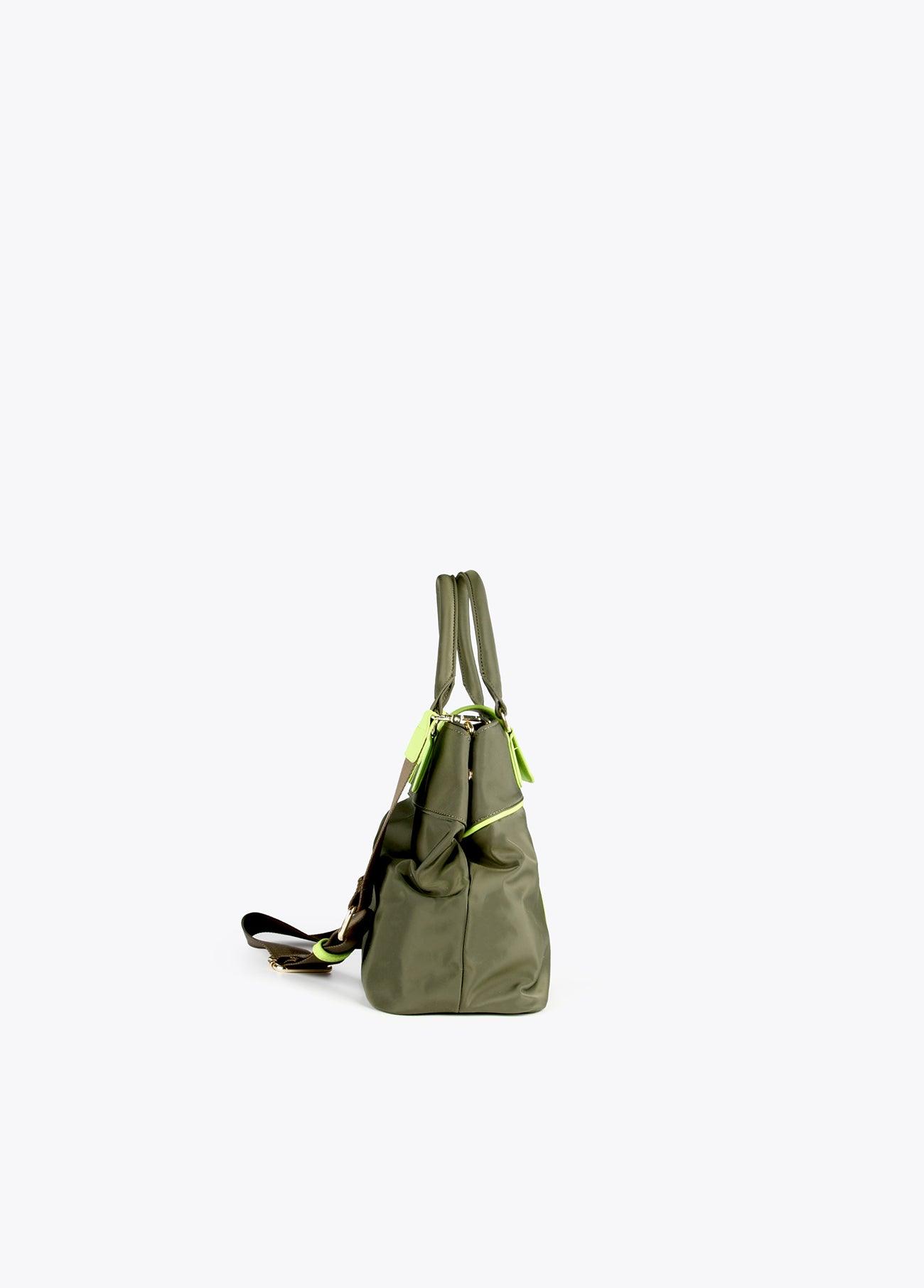 12419005-Bowling bag with neon details-Green