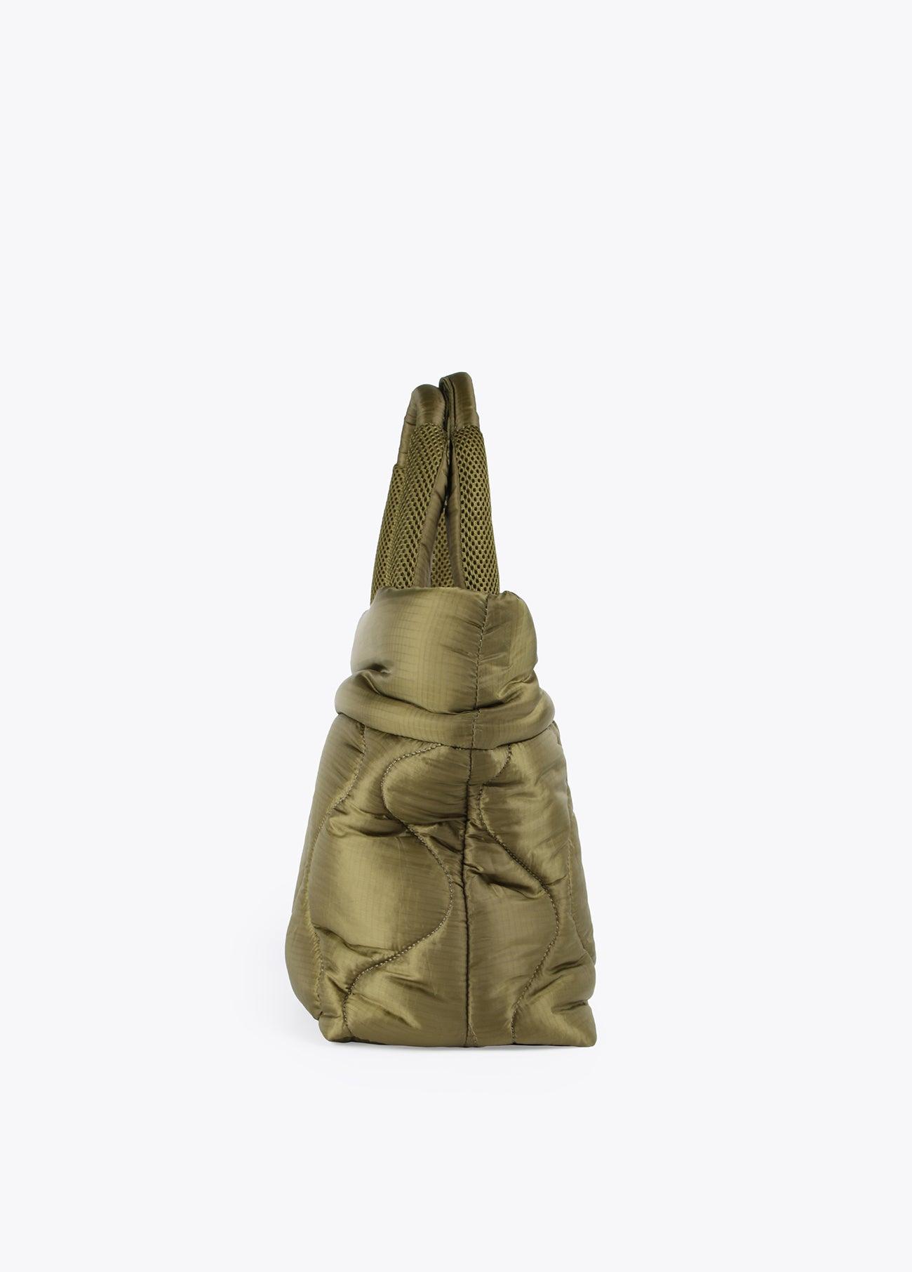 12427018-Quilted crossbody bag  -Kaki