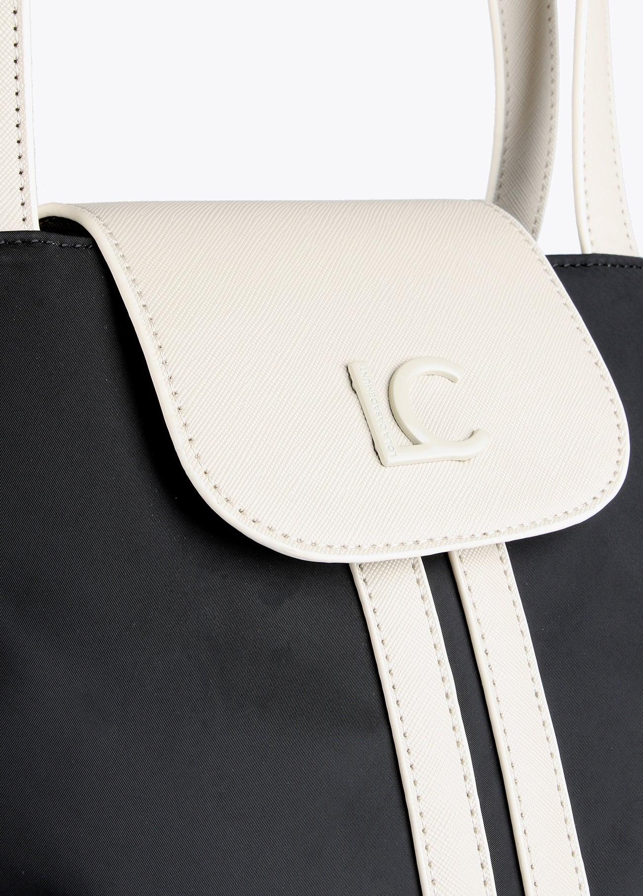 12428020-Tote bag with neon details-Black
