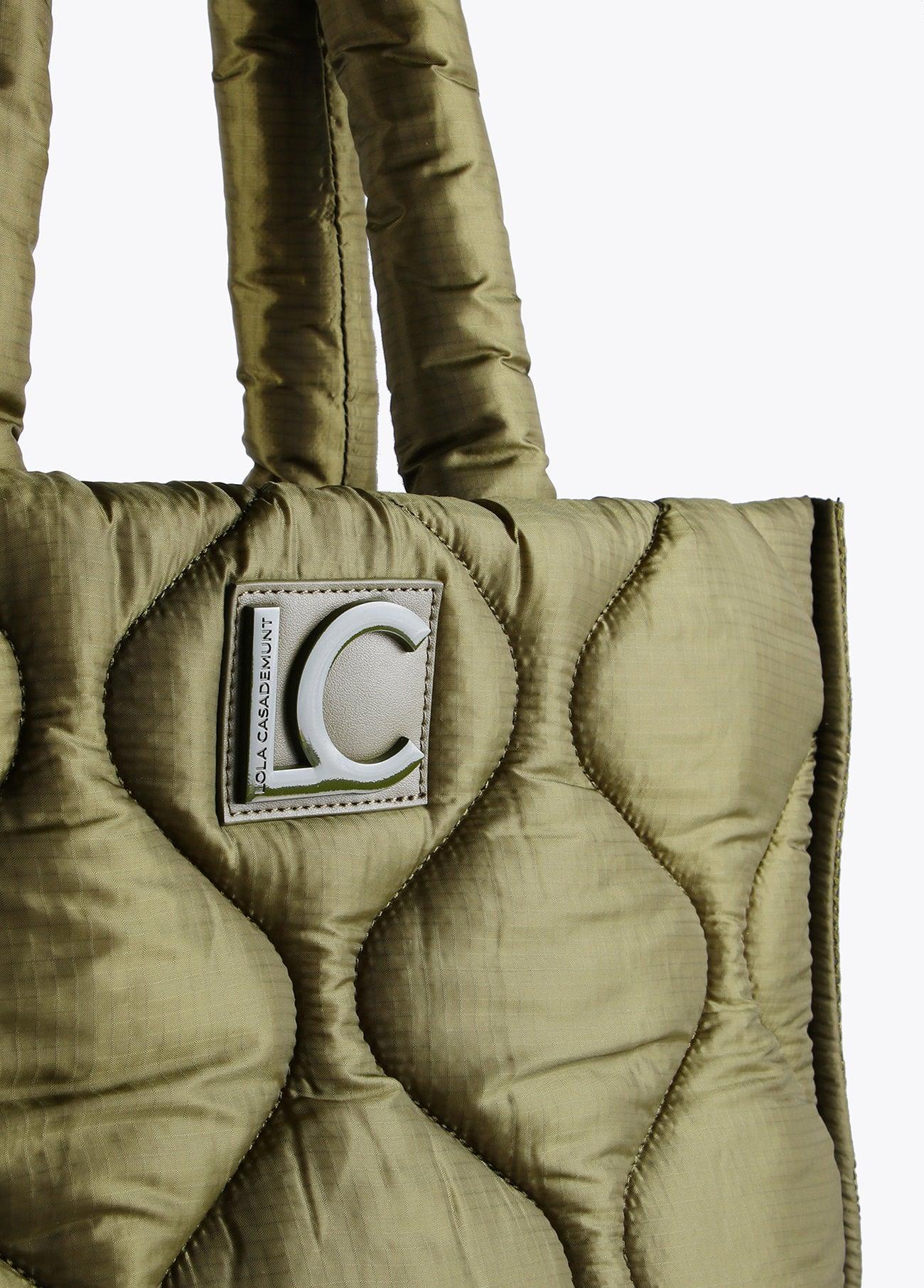12428030-Quilted tote bag-Kaki