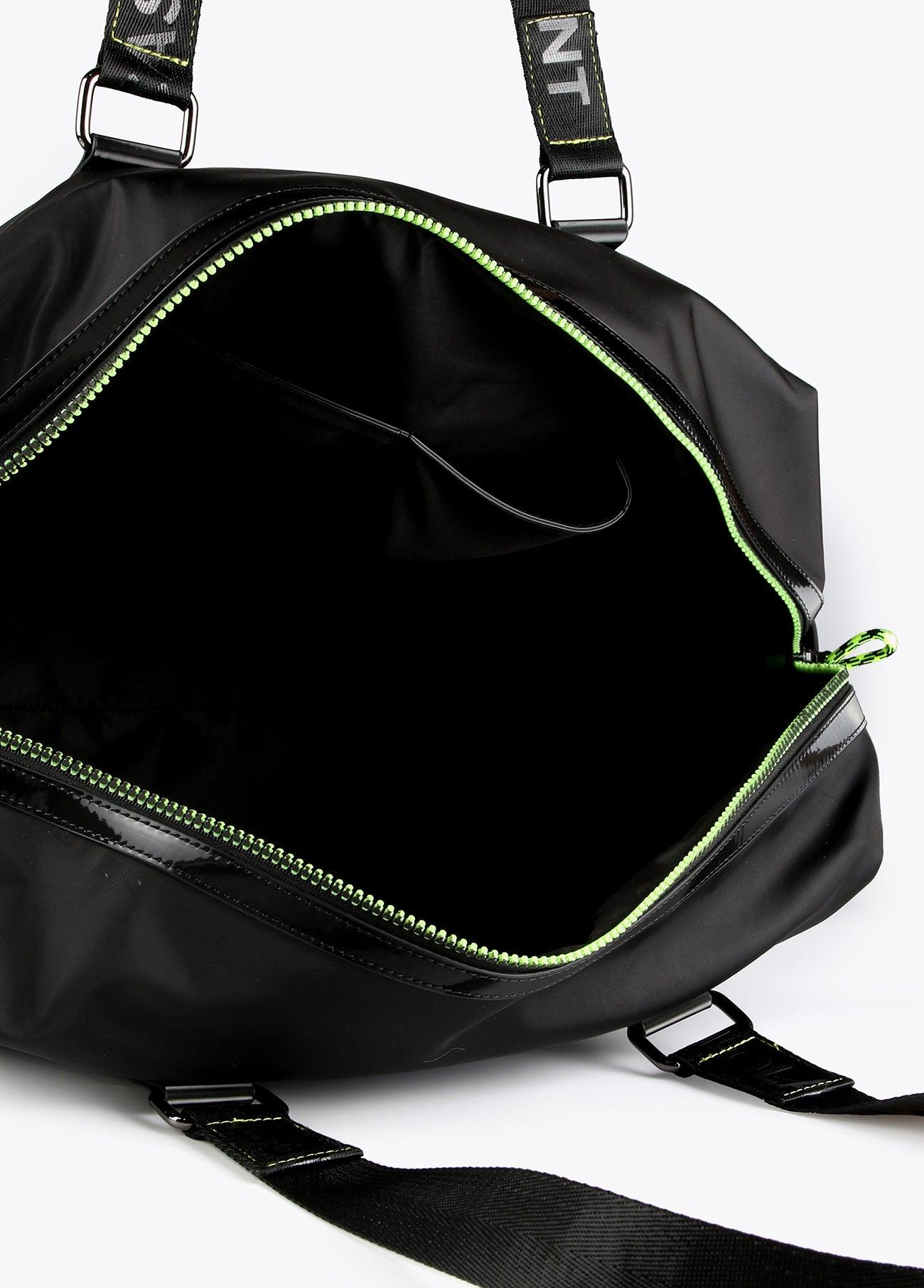 12429002-Neon logo weekend bag-Black