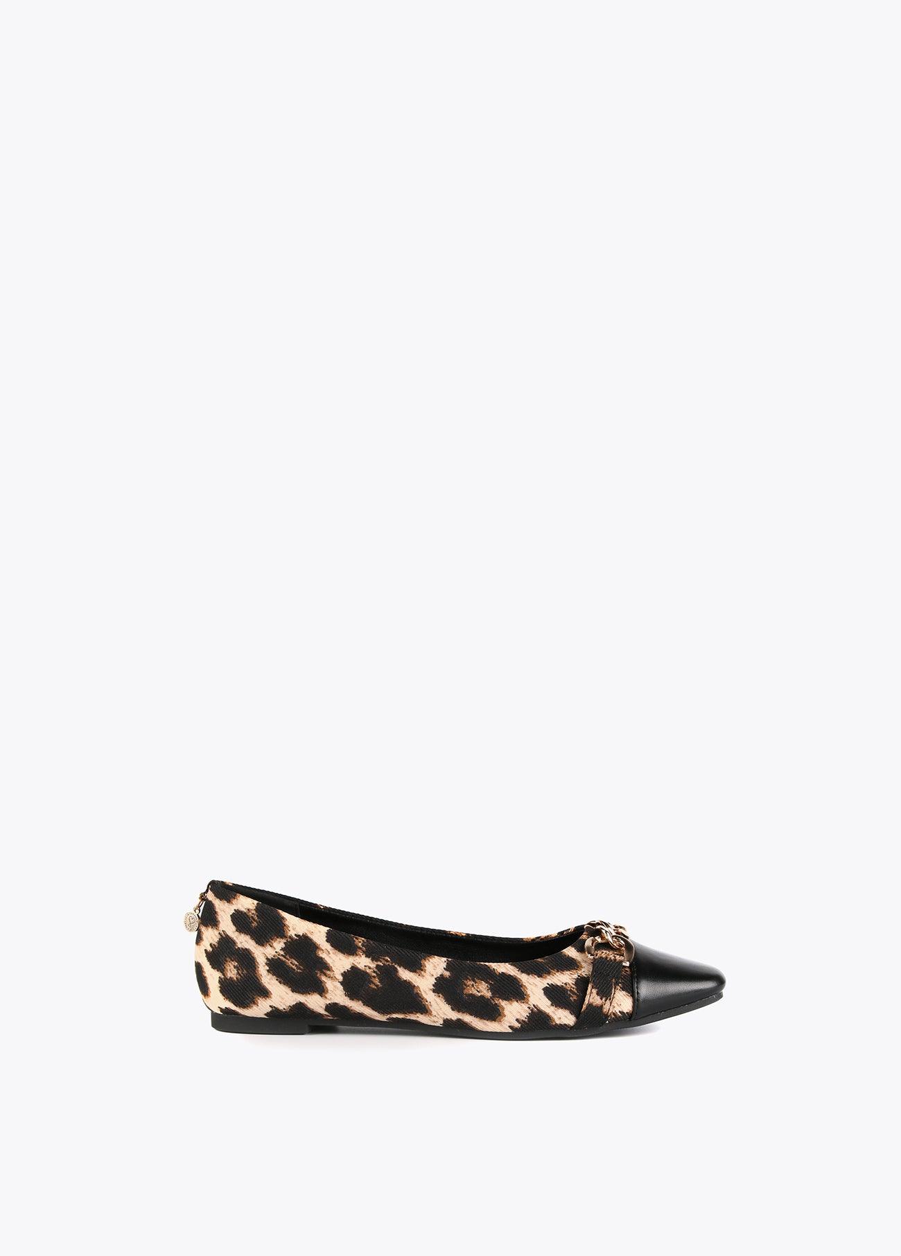 12432005-Flat ballerinas with chains-Printed