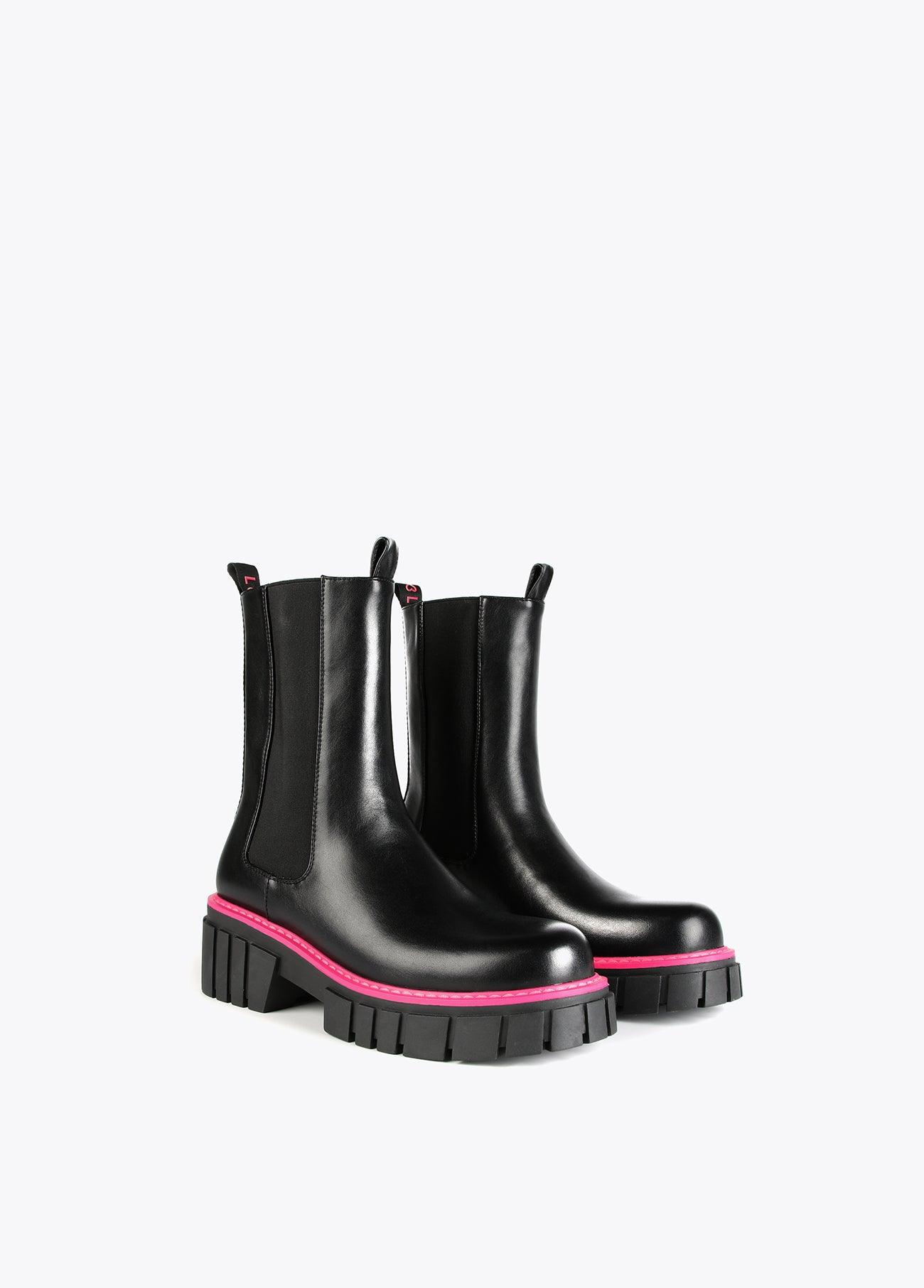12434010-Ankle boots with two-tone soles-Black