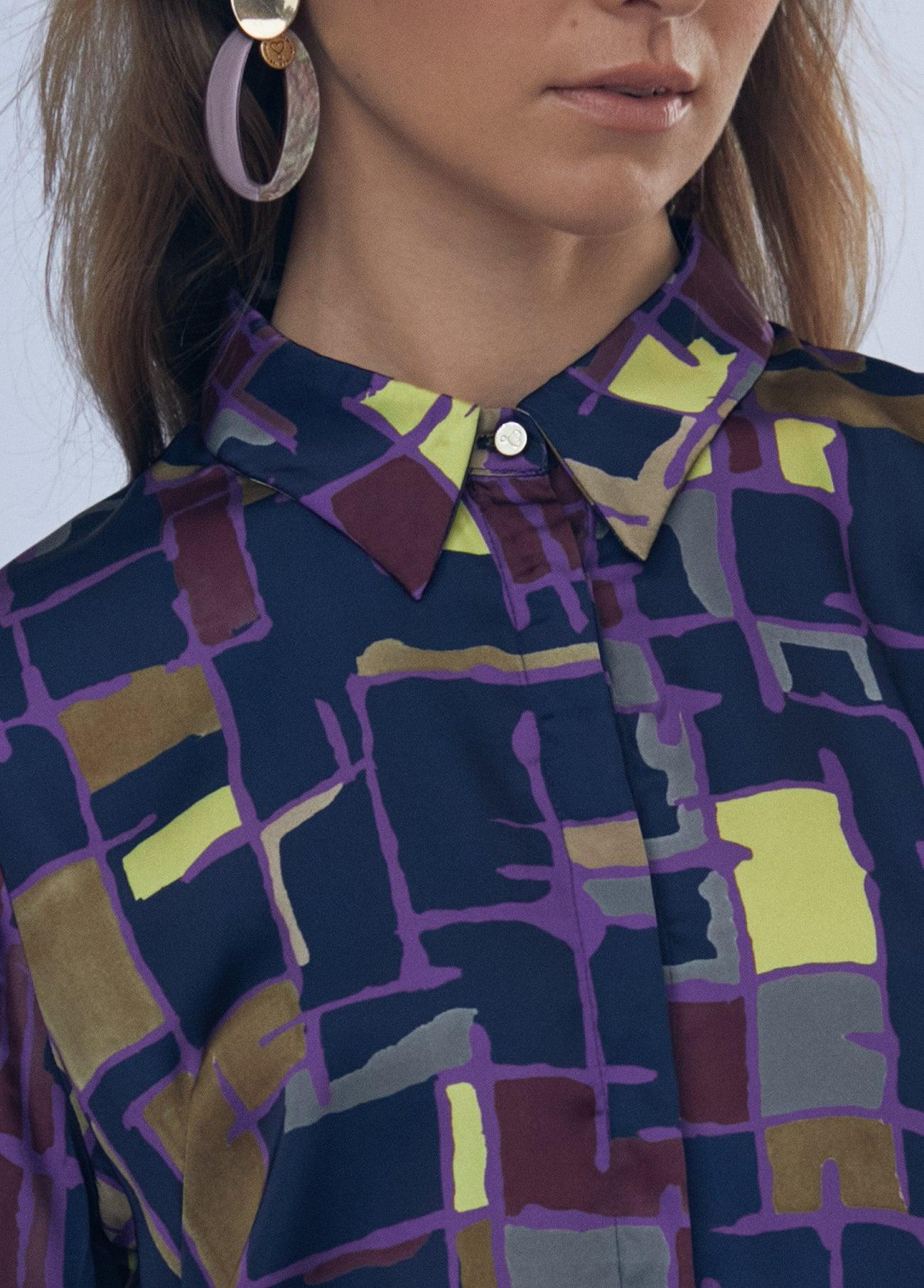 12460026-Flowing printed shirt-Multi