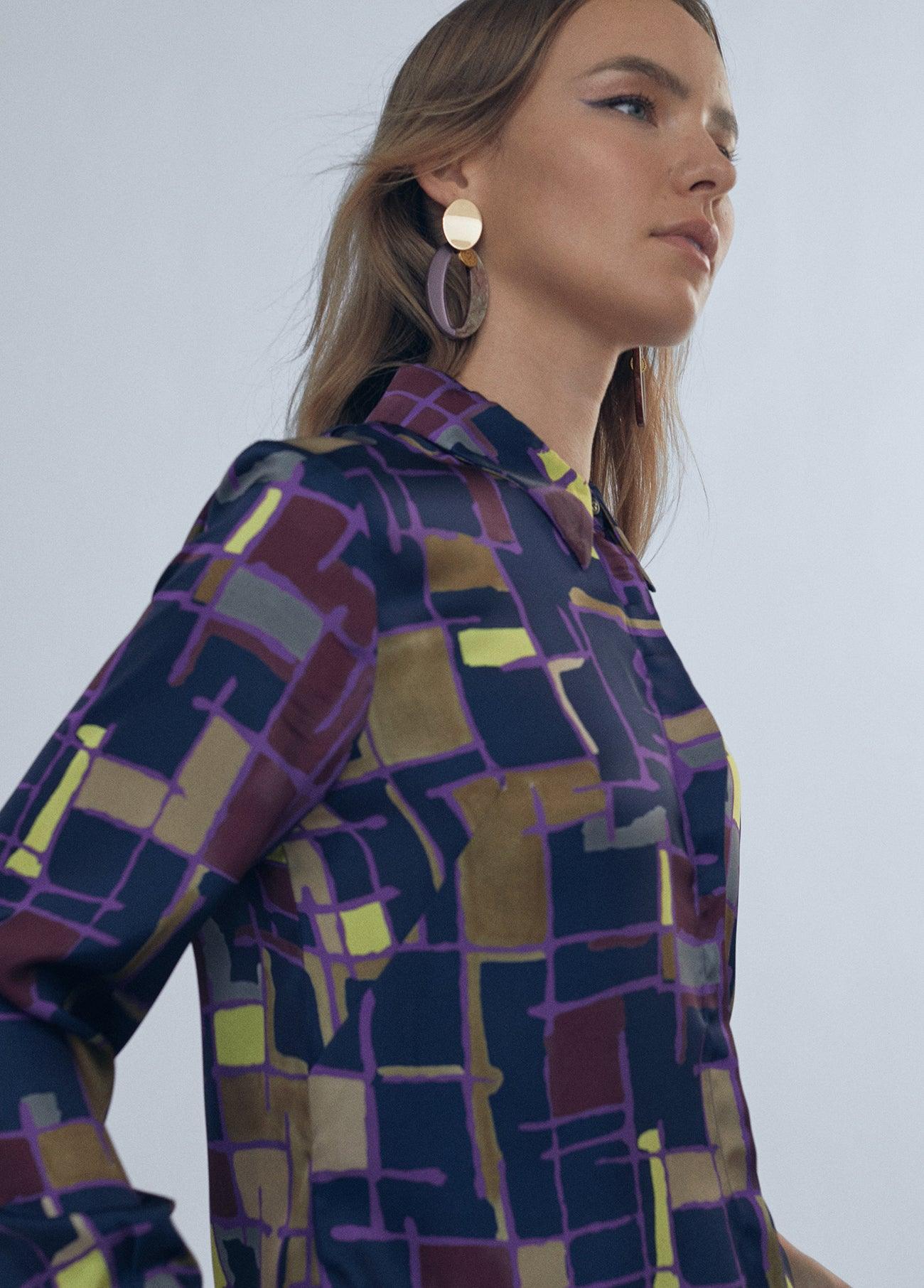 12460026-Flowing printed shirt-Multi
