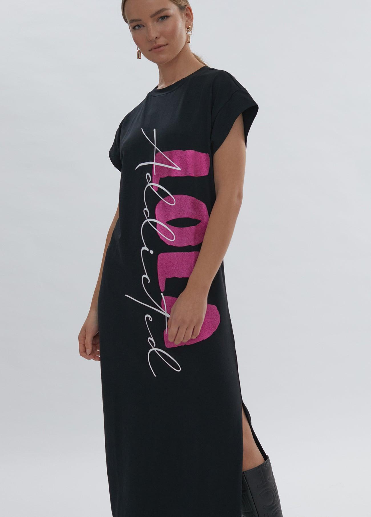 12462022-Midi “Lola Addicted” T-shirt-Black