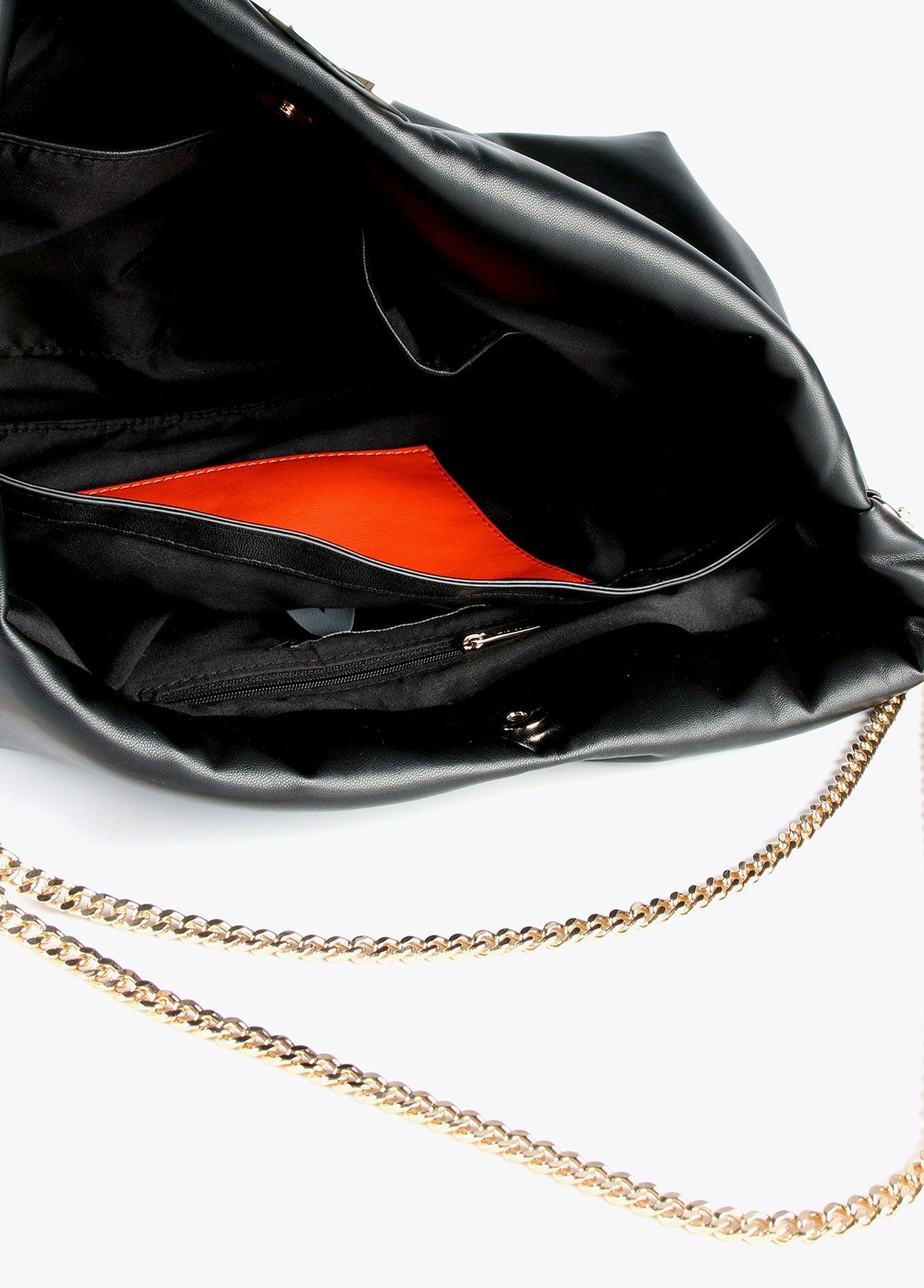 32423001-Padded shoulder bag-Black