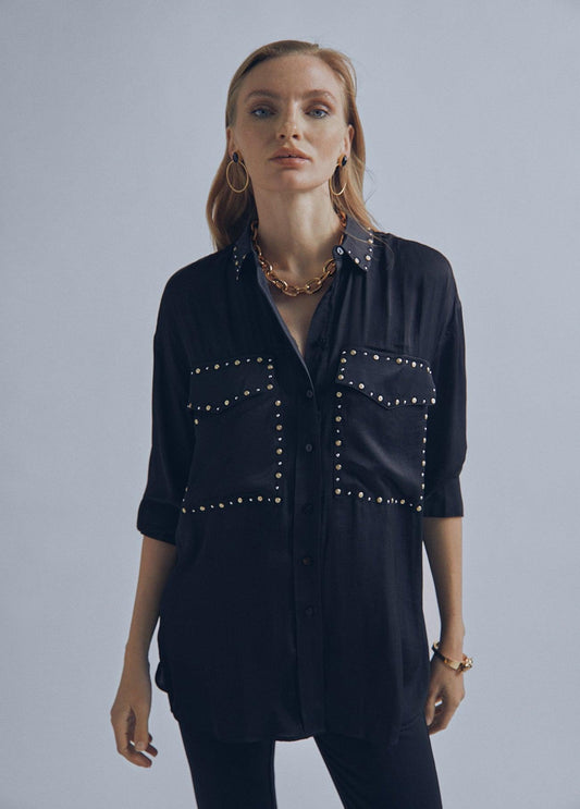 32460005-Oversize shirt-Black