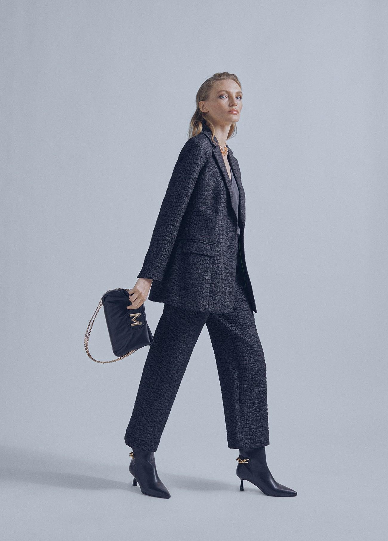 32463005-Textured blazer-Black