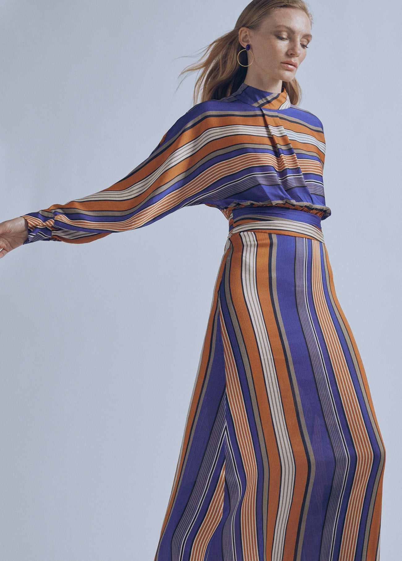 32465025-Two-way striped dress-Multi