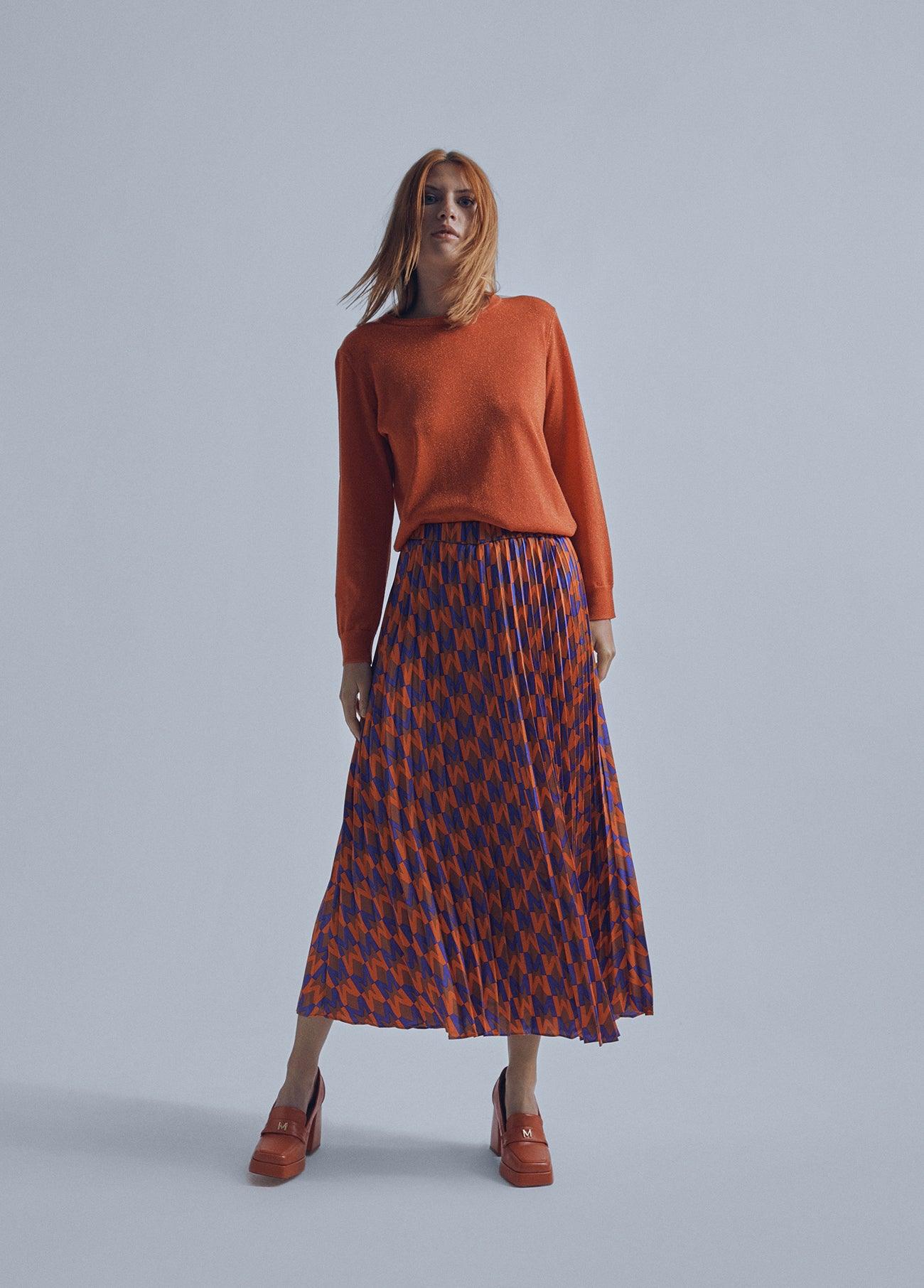 32468004-M pleated skirt-Multi