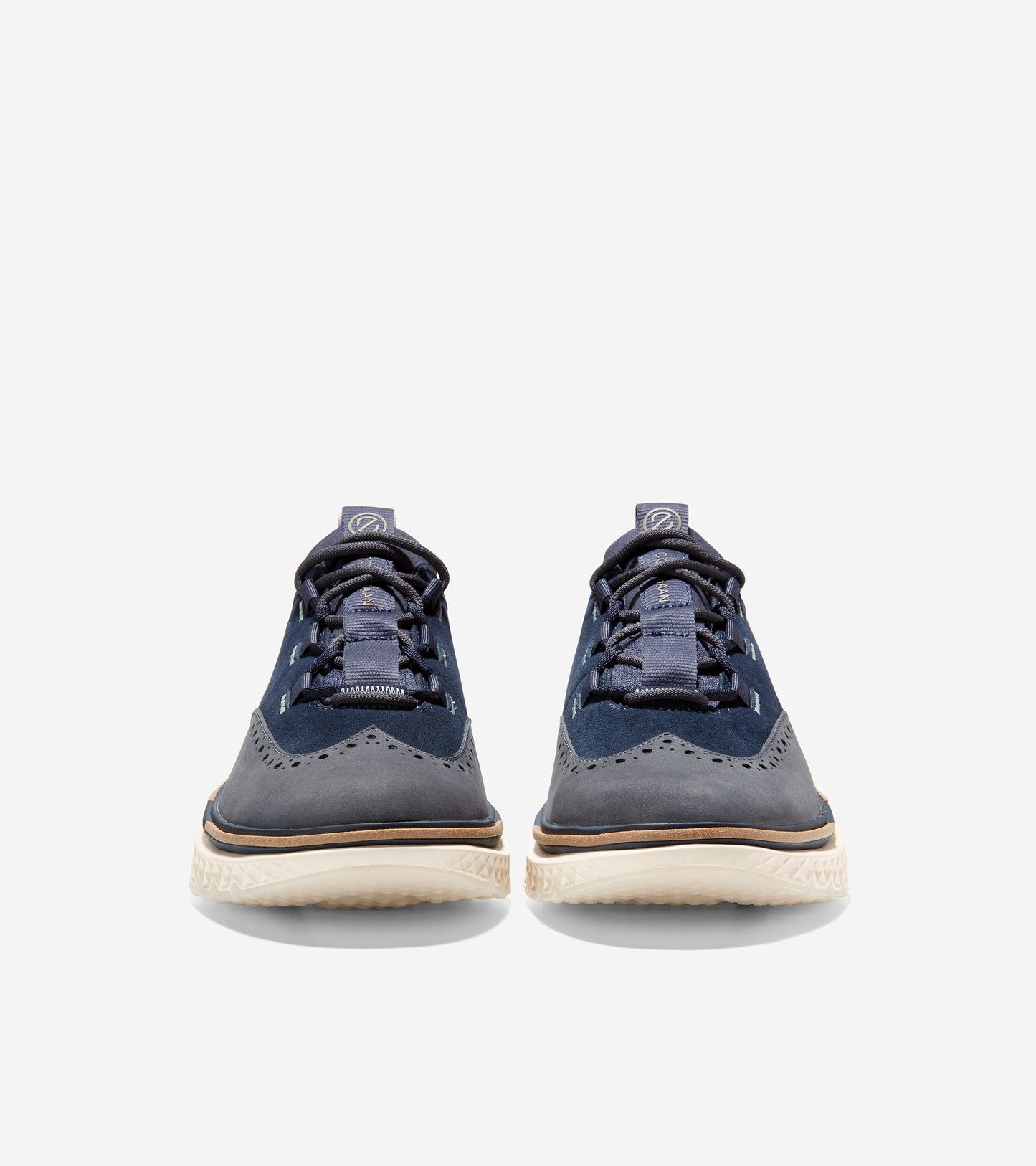 c36507-Men's 5.ZERØGRAND Wingtip Oxford-Navy Blazer-Ivory
