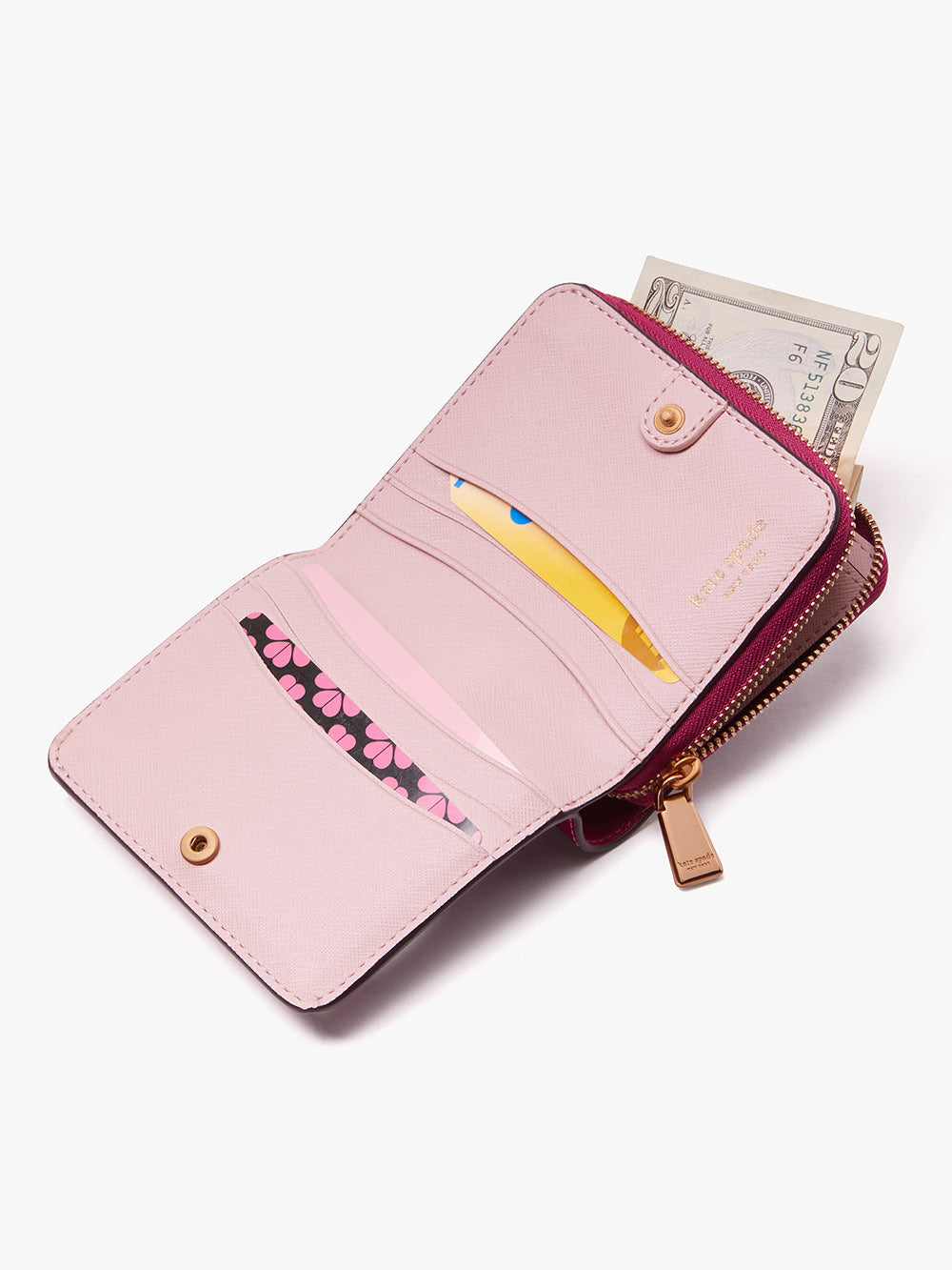 K8922-morgan small compact wallet-Plum Liqueur