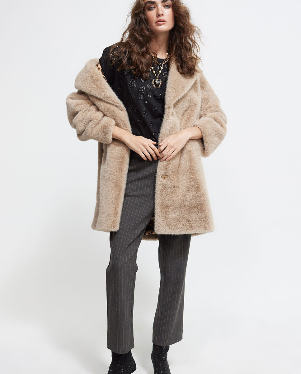 Faux fur jacket