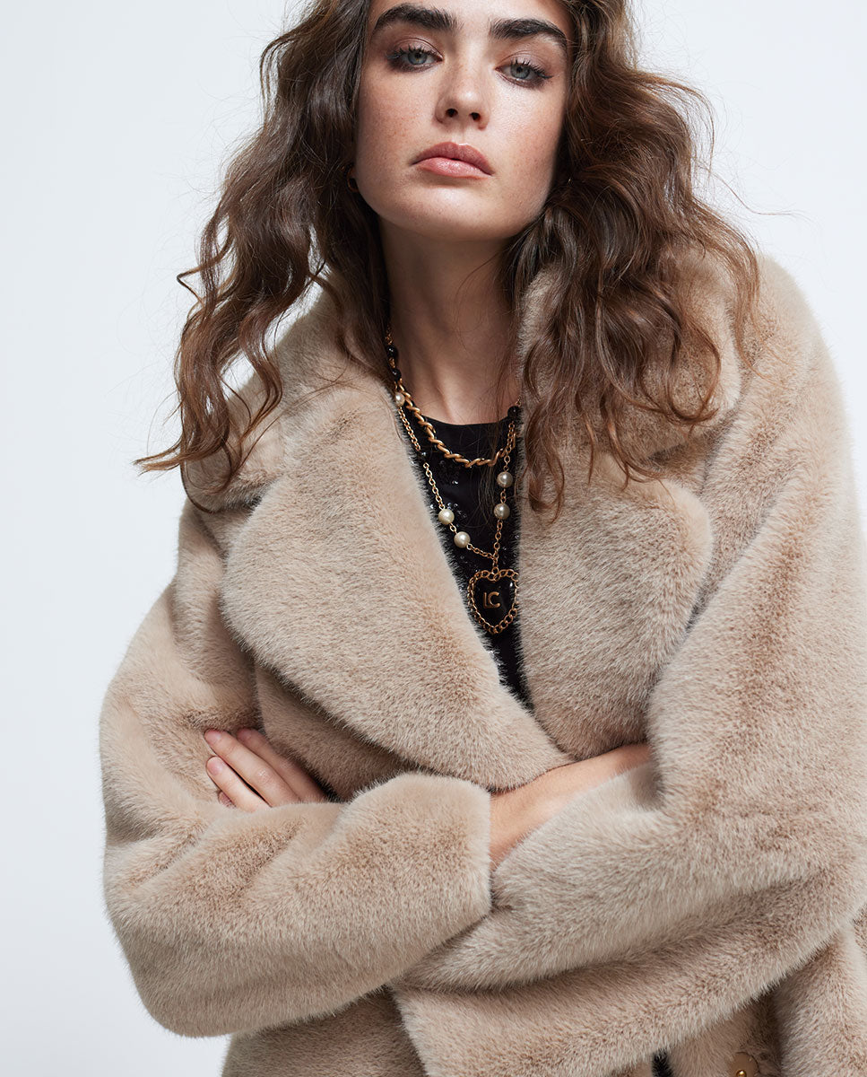 Faux fur jacket