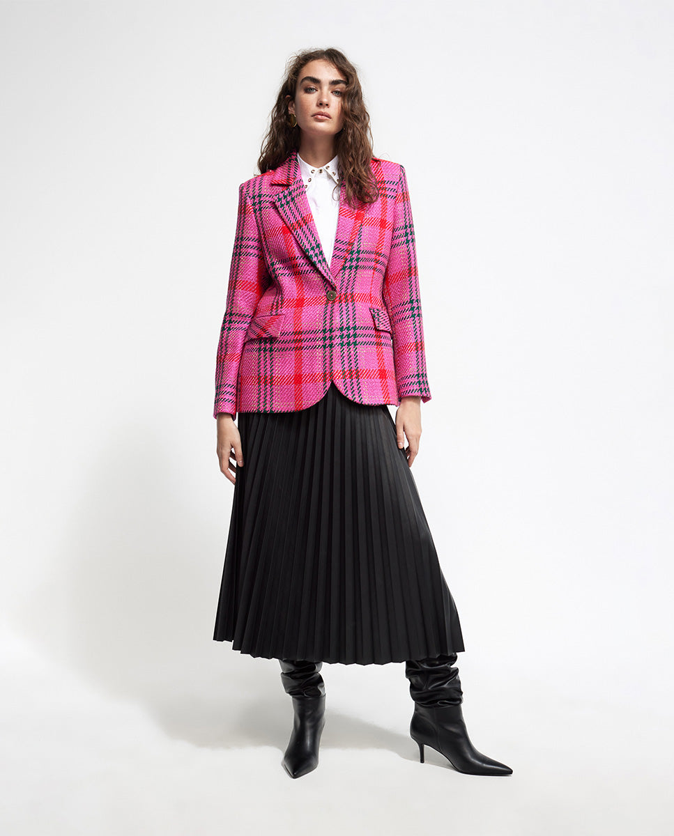 Check tweed blazer