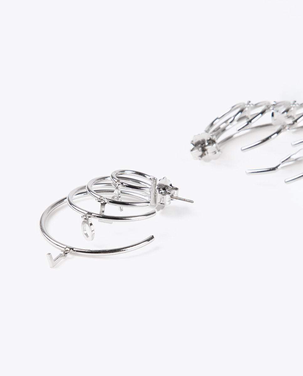 4 hoop earrings