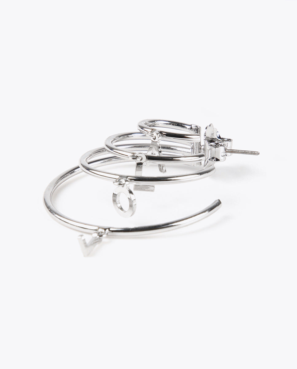 4 hoop earrings