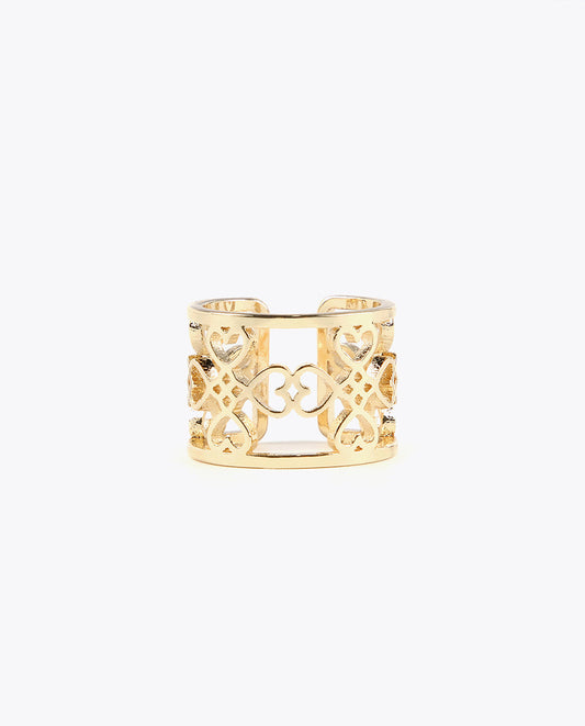 Infinity heart ring