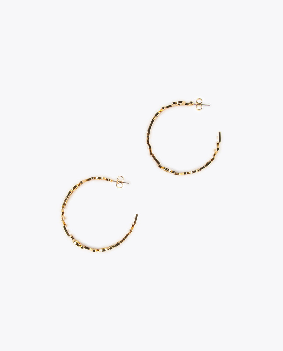 Logo hoop earrings