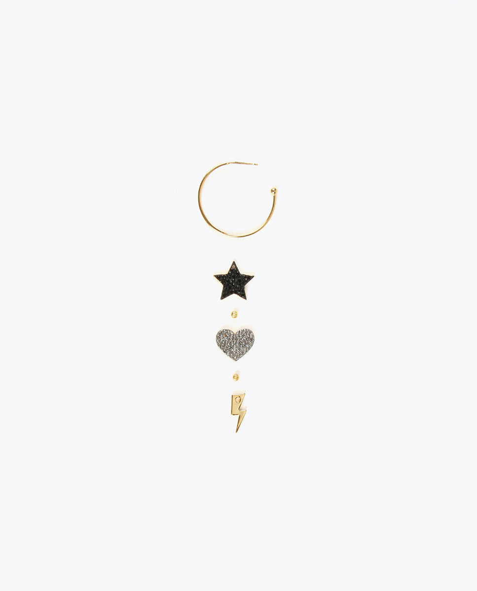 Hoop earrings with charms