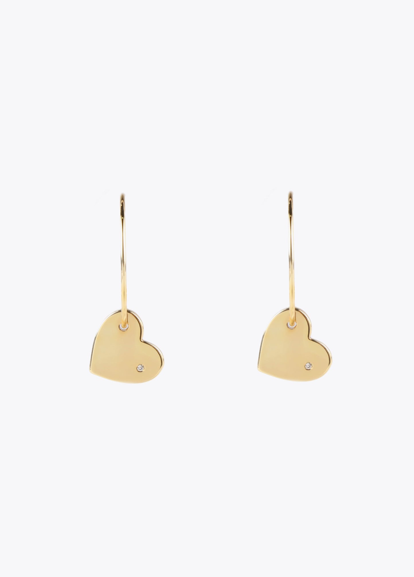 Hoop earrings with heart