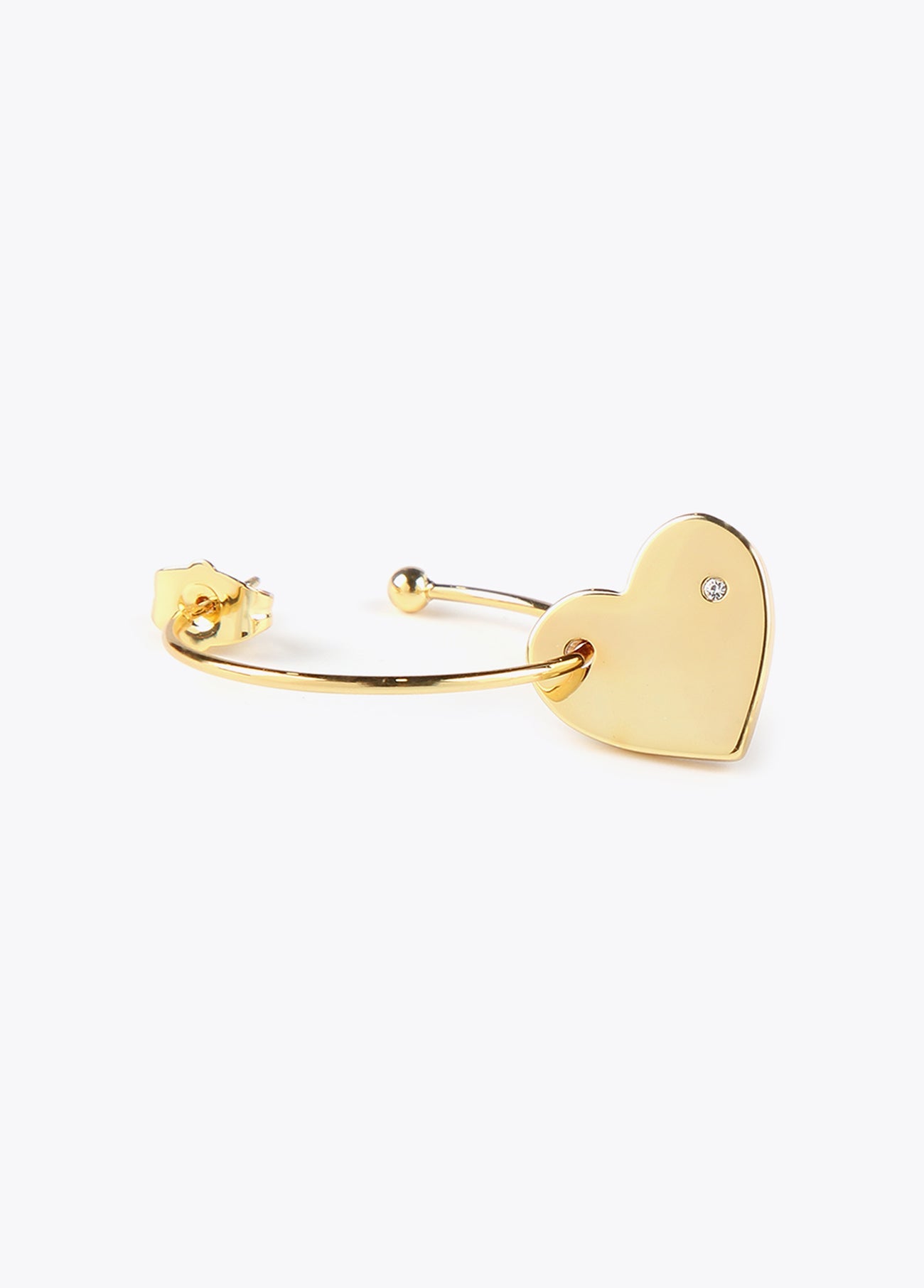 Hoop earrings with heart