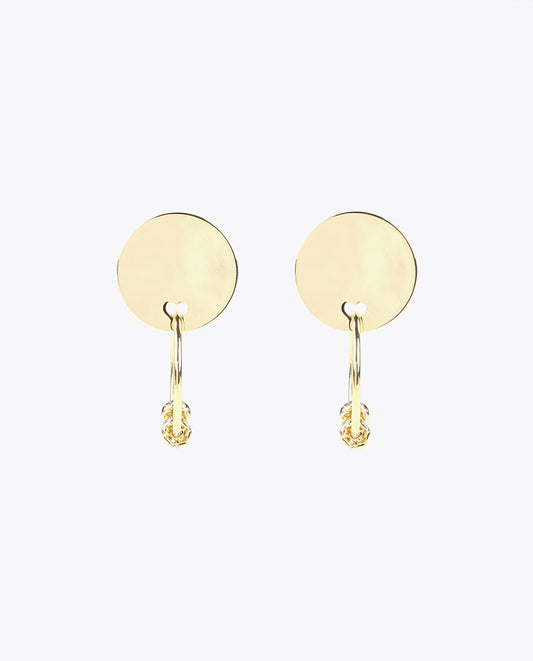 Stud and hoop earrings with charms