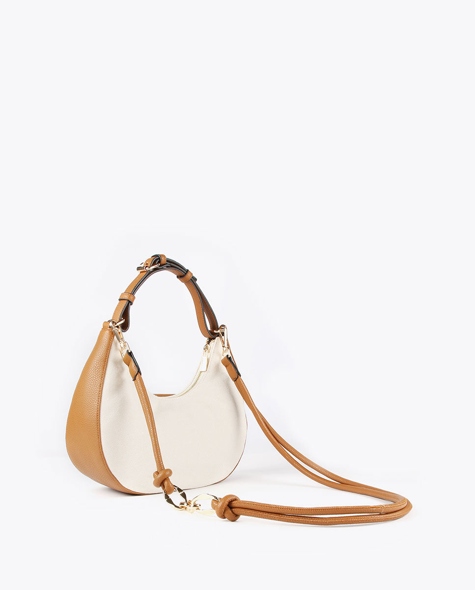 Half-moon canvas bag