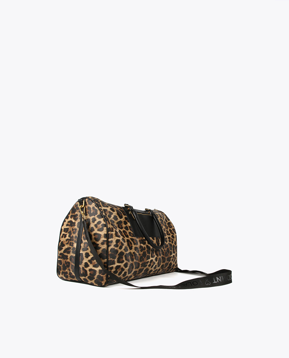 Animal print weekend bag