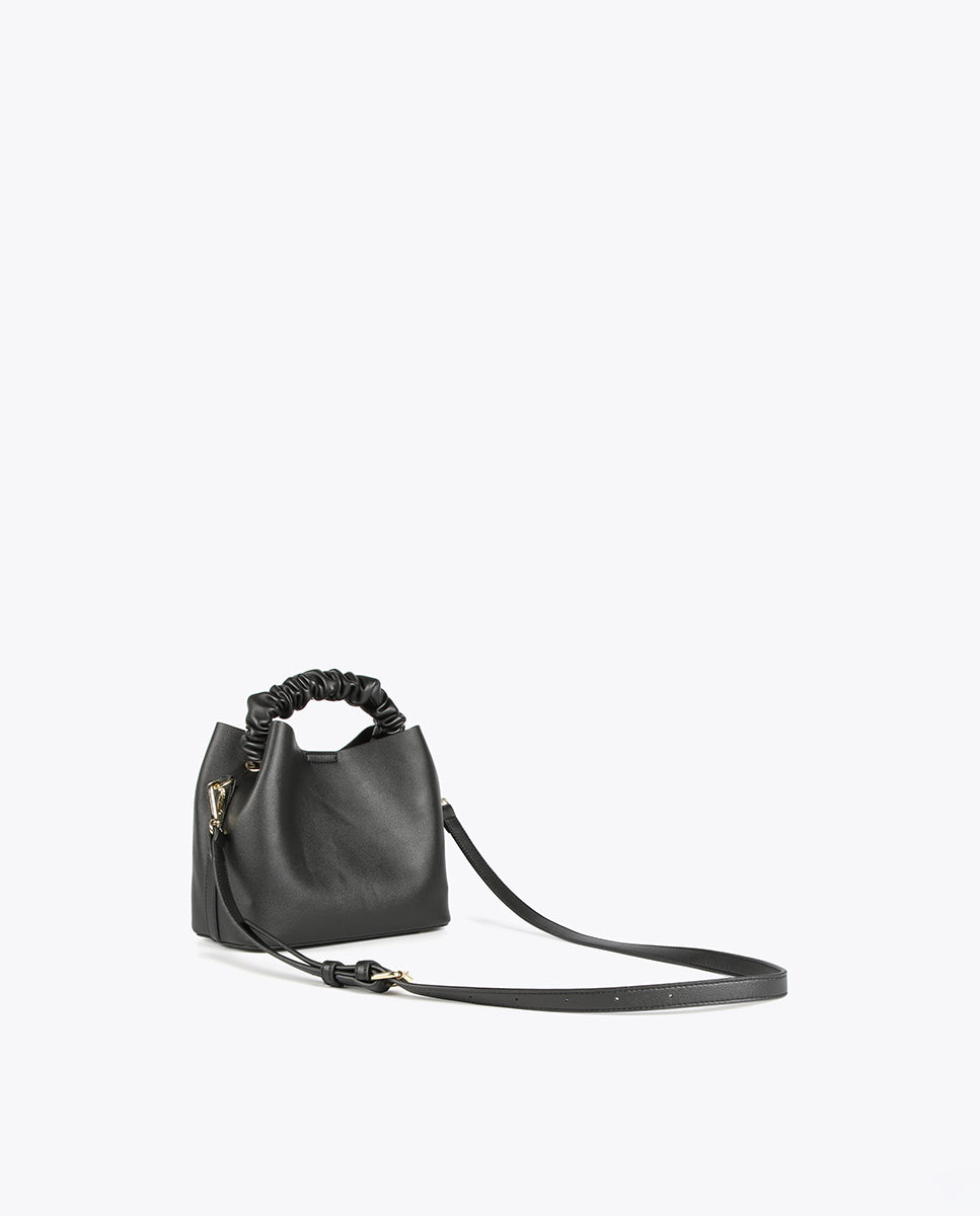 Crossbody bag with gathered strap