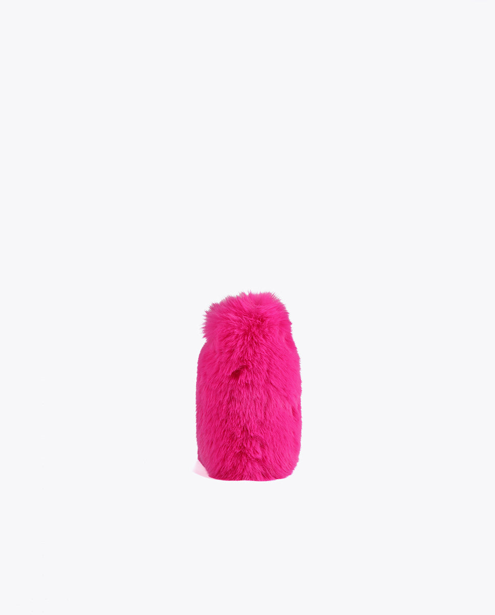 Faux fur crossbody bag