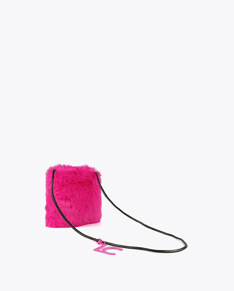 Faux fur crossbody bag